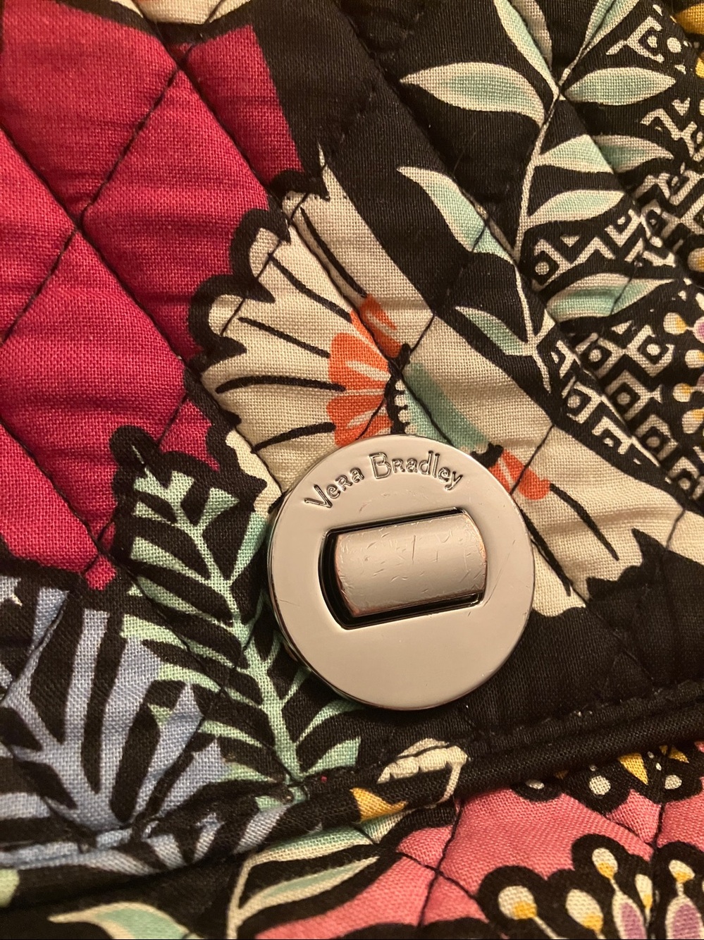Vera Bradley Pink Floral Quilted Crossbody Bag - Picture 2 of 6